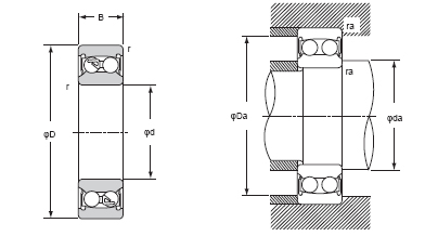 Self Aligning Ball Bearing Drawing